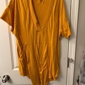 Vibrant Yellow V-Neck Tunic